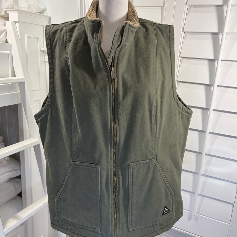 Ridgecut Green Full Zip Sherpa Lined Vest